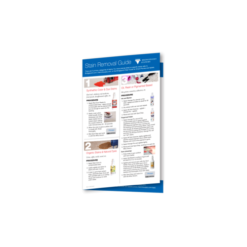 Stain Removal Guide Information & Procedures